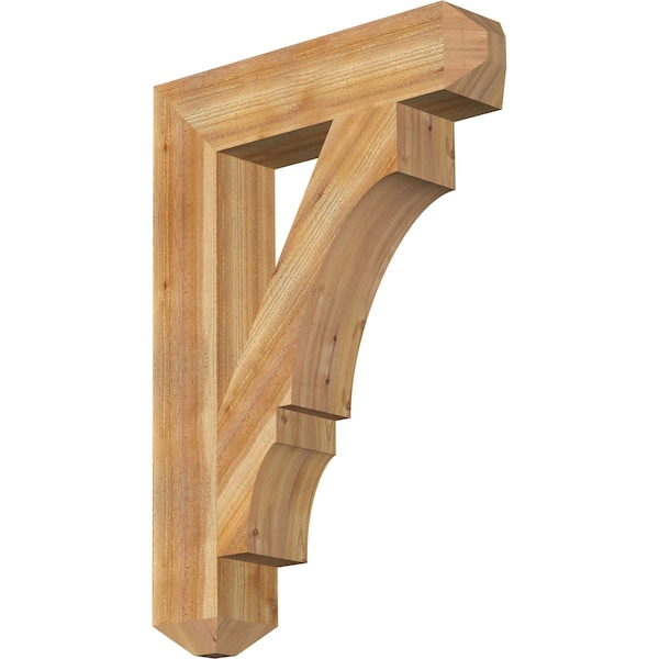 Ekena Millwork Balboa Craftsman Rough Sawn Bracket, Western Red Cedar, 6"W x 28"D x 40"H BKT06X28X40BOA04RWR - main